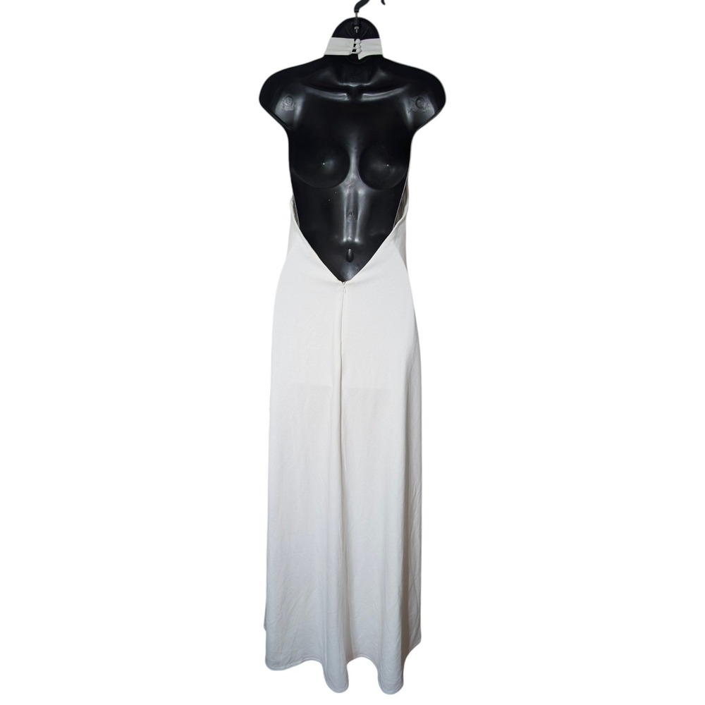 Lulus Alaura White Backless Halter Maxi Dress Open Back Small - Picture 5 of 10